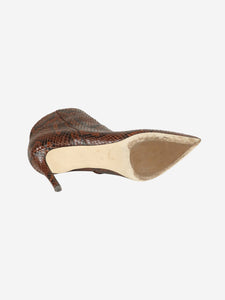 Giuseppe Zanotti Giuseppe Zanotti Brown snakeskin effect bootie - size EU 36 (UK 3)