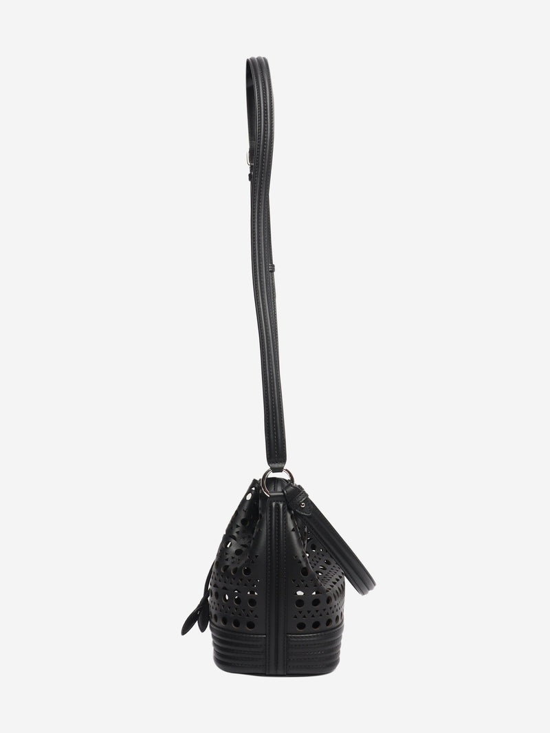 Black laser-cut bucket bag Cross-body bags Alaia 