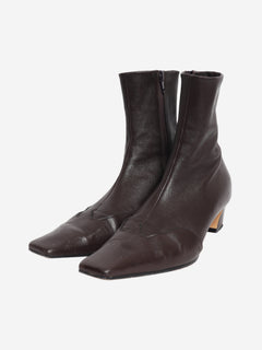Dark chocolate Nevada ankle boots - size EU 38 Boots Khaite 