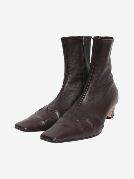 Dark chocolate Nevada ankle boots - size EU 38 alternate image