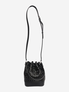 Black laser-cut bucket bag Cross-body bags Alaia 