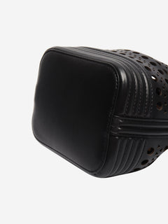 Black laser-cut bucket bag Cross-body bags Alaia 