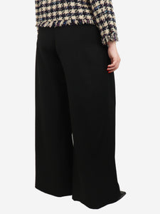 ME+EM Black regular length forever wide-leg tux trouser - size UK 12