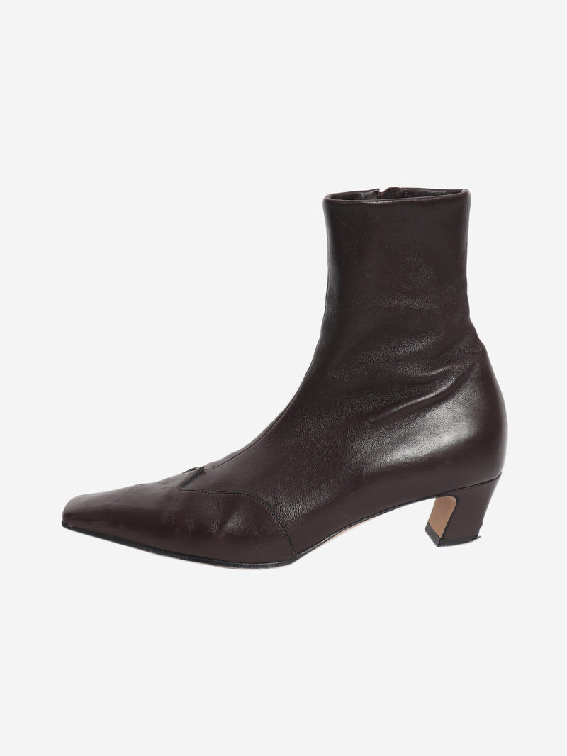 Dark chocolate Nevada ankle boots - size EU 38 Boots Khaite 