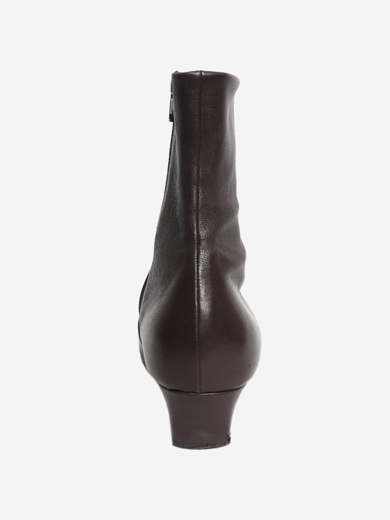Dark chocolate Nevada ankle boots - size EU 38 Boots Khaite 