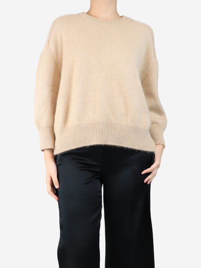 Beige cashmere jumper - size S Knitwear Kujten 