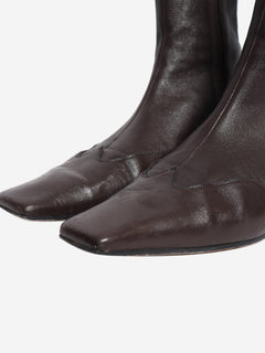 Dark chocolate Nevada ankle boots - size EU 38 Boots Khaite 