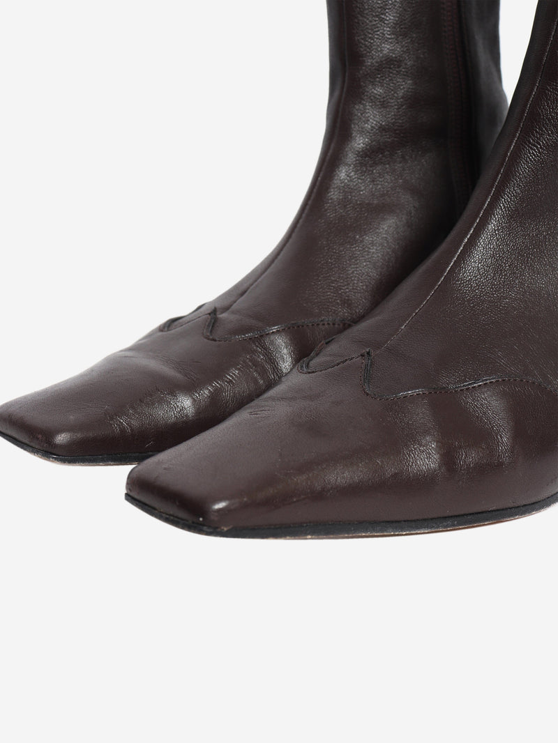 Dark chocolate Nevada ankle boots - size EU 38 Boots Khaite 