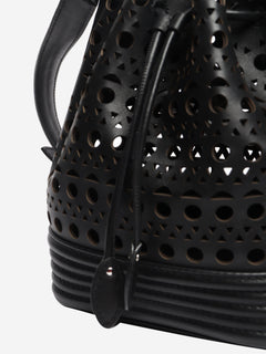 Black laser-cut bucket bag Cross-body bags Alaia 