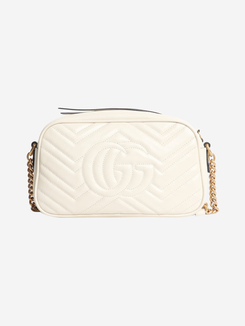 Cream GG Marmont quilted bag