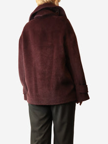 Tagliatore Aubergine Sheila double-breasted jacket - size UK 12 Coats & Jackets Tagliatore 