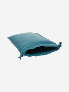 Blue leather drawstring pouch Wallets, Purses & Small Leather Goods Hermes 