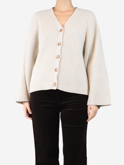 Neutral ribbed knit cardigan - size S Knitwear Toteme 