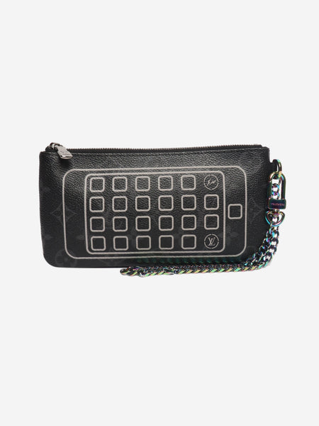 Black monogram phone pouch alternate image