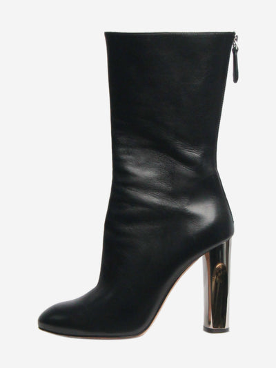 Black bicolour sculpture calfskin boots - size EU 38.5 Boots Alexander McQueen 