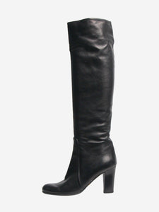 Prada Black knee high heeled boots - size EU 38.5 (UK 5.5)