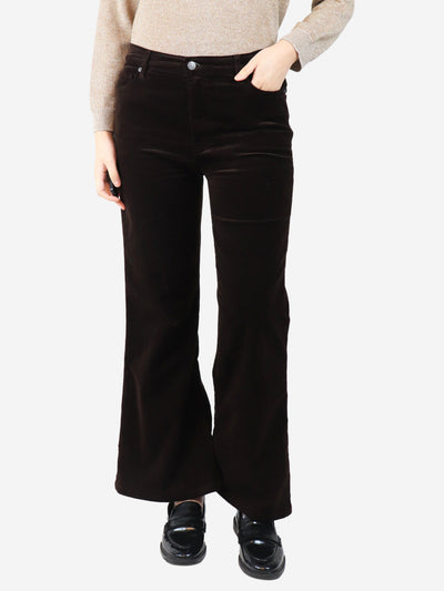 Brown corduroy flare trousers - size UK 12 Trousers Frame 