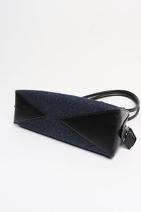 Alaia Indigo Le Teckel denim shoulder bag