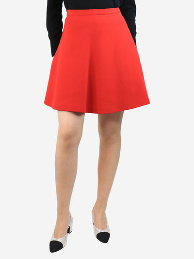 Red wool mini skirt - UK 8 Skirts Miu Miu 