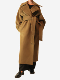 Olive green wool coat with belt - size UK 10 Coats & Jackets Camilla and Marc 