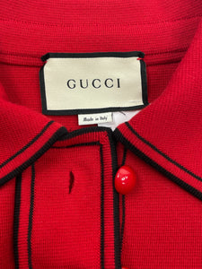 Gucci Red knit jacket - size UK 8