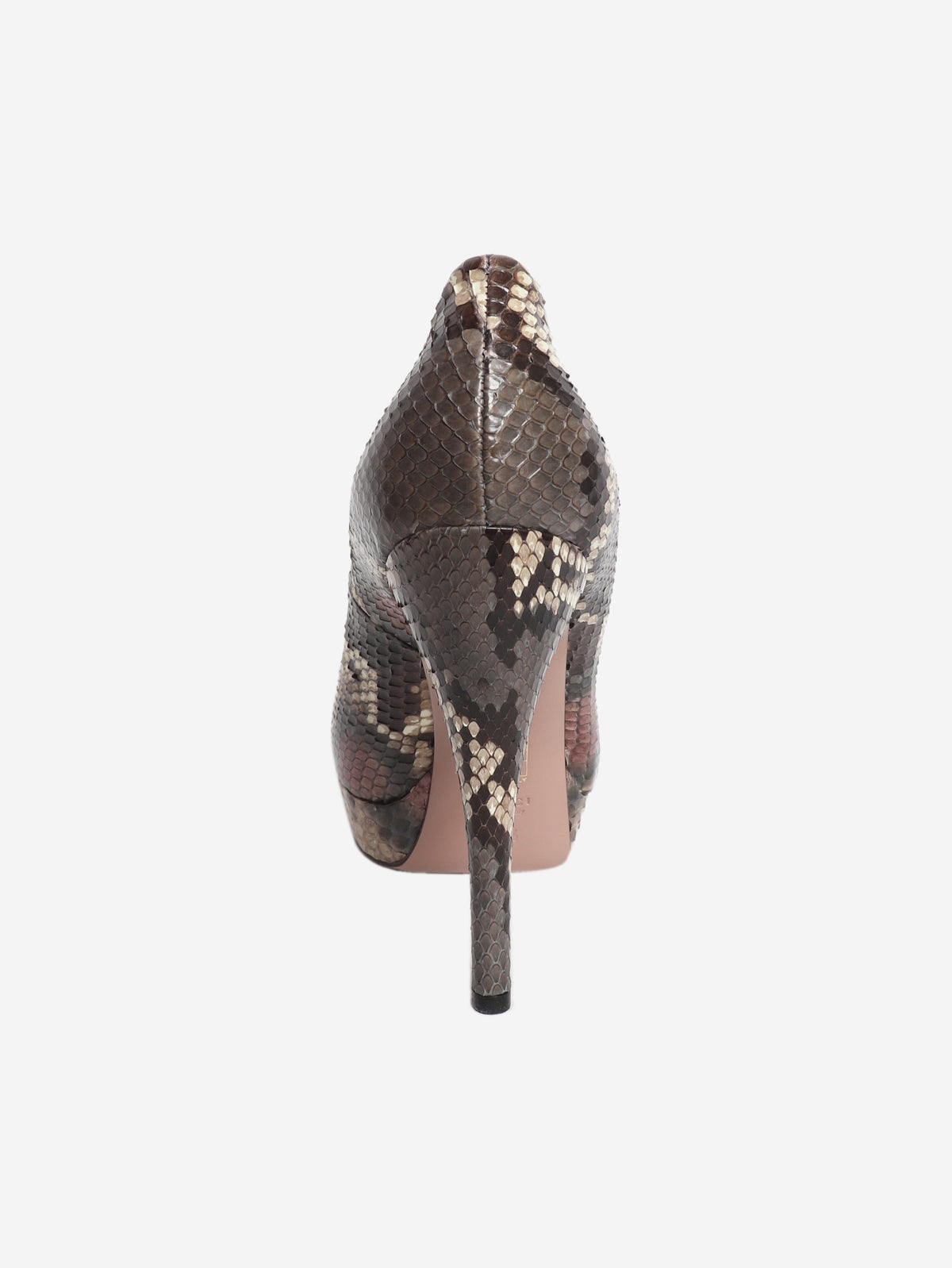 Brown reptile platform heels - size EU 38.5 (UK 5.5) Heels Gucci 