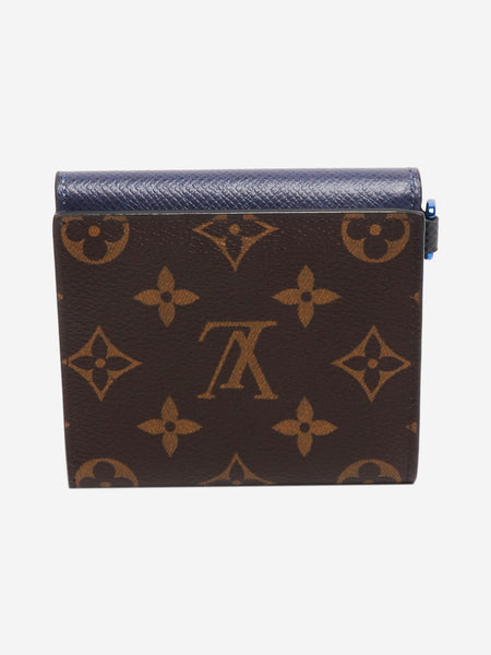 Blue and brown monogram bifold wallet alternate image