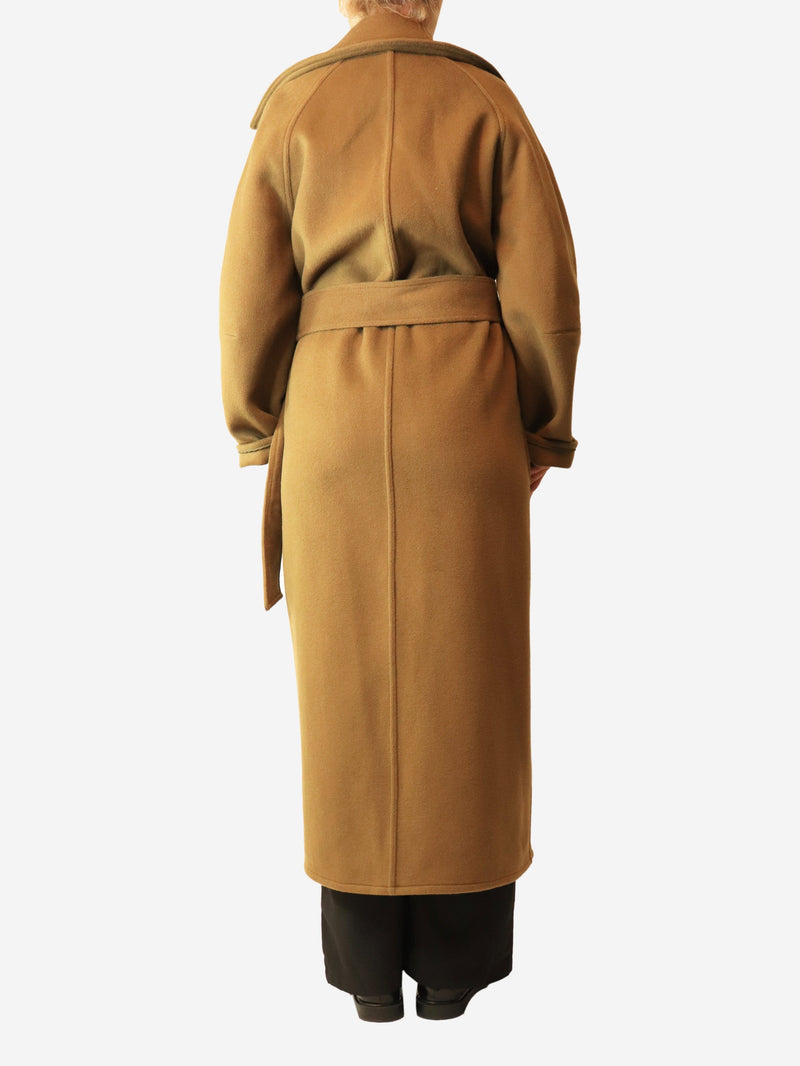 Olive green wool coat with belt - size UK 10 Coats & Jackets Camilla and Marc 