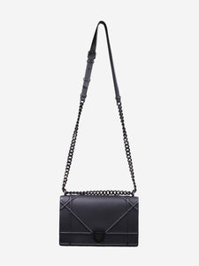 Christian Dior Black Diorrama studded flap bag