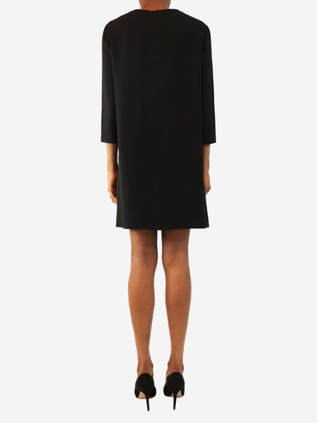 Black crepe mini dress - size UK 6 alternate image