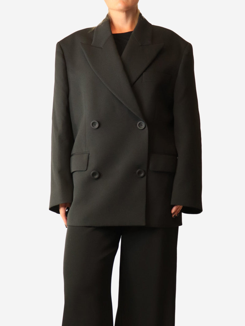 Black oversized double-breasted blazer - size UK 6 Coats & Jackets Acne Studios 