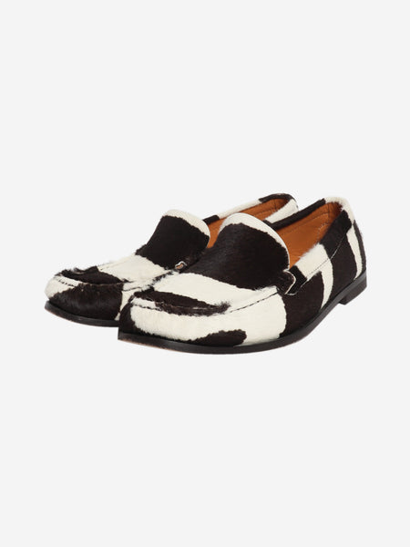Brown and white zebra-print calf hair Metal Dots loafers - size EU 37.5 alternate image