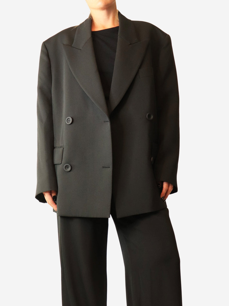 Black oversized double-breasted blazer - size UK 6 Coats & Jackets Acne Studios 