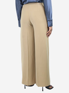 Tot Hom Brown wide-leg tailored trousers - size UK 14