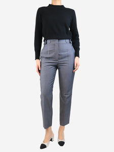 Prada Grey wool-blend trousers - size UK 8