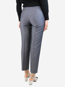 Prada Grey wool-blend trousers - size UK 8