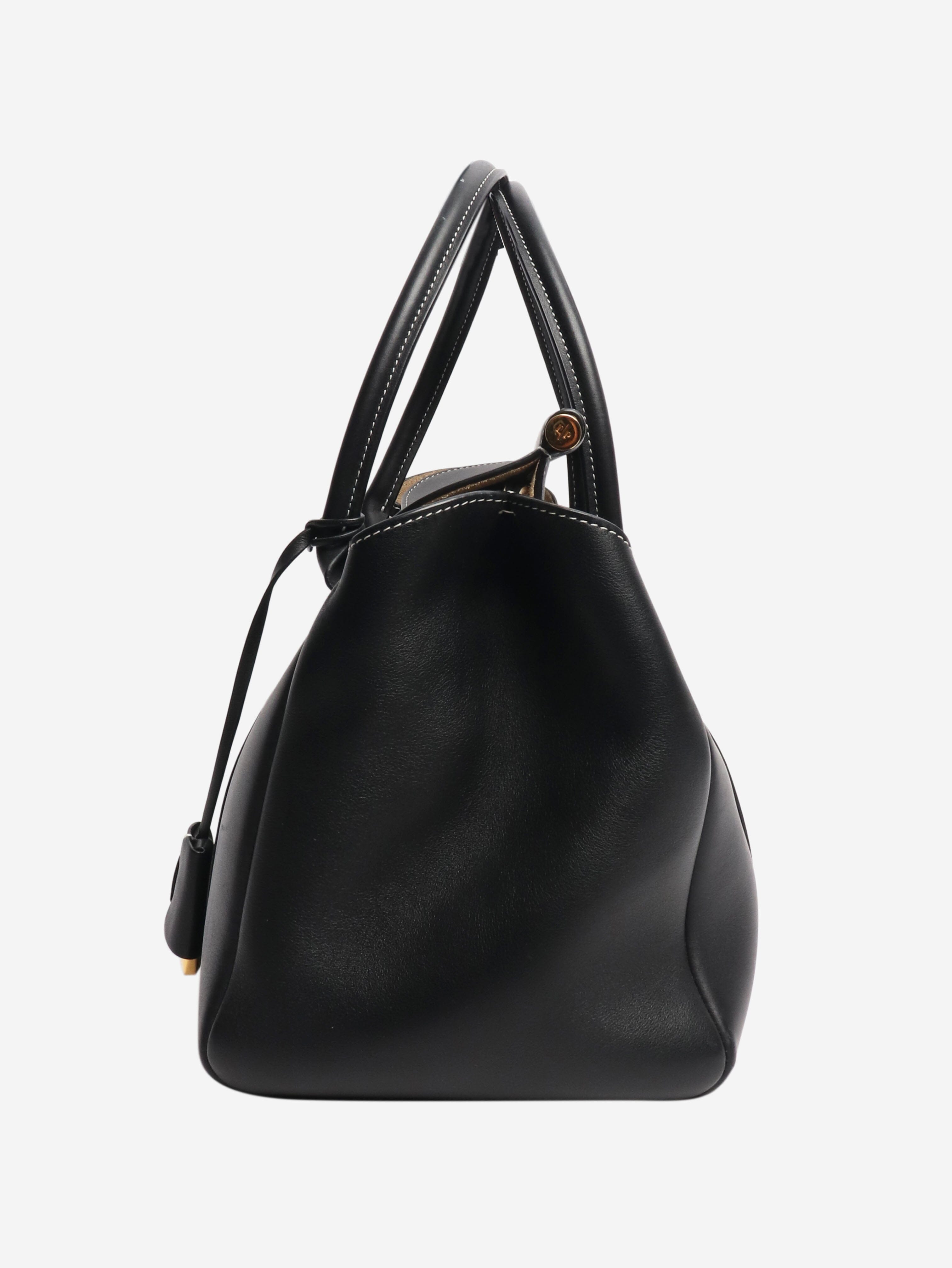 Black Loom 32 leather bag Bags Loro Piana 