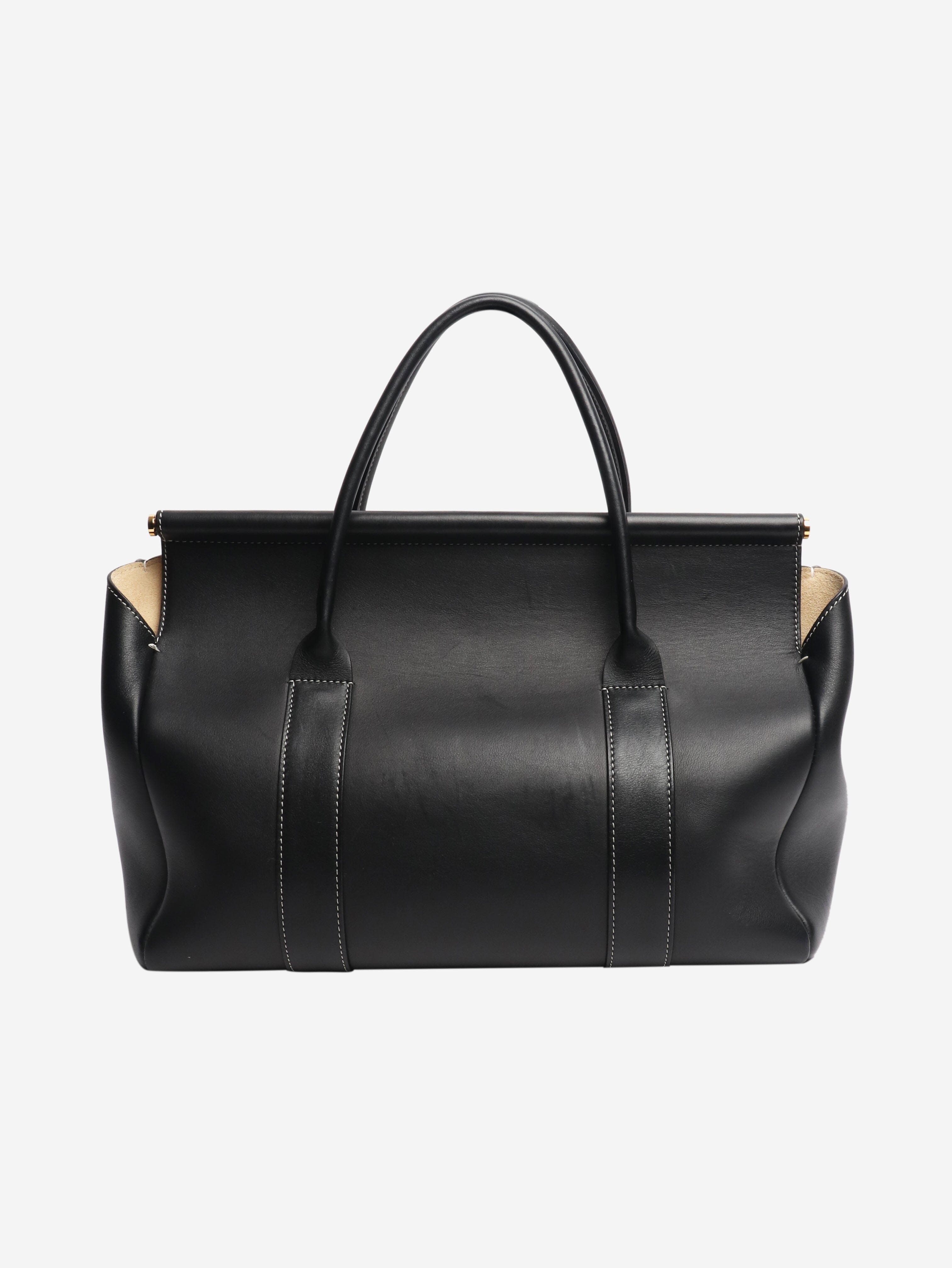 Black Loom 32 leather bag Bags Loro Piana 