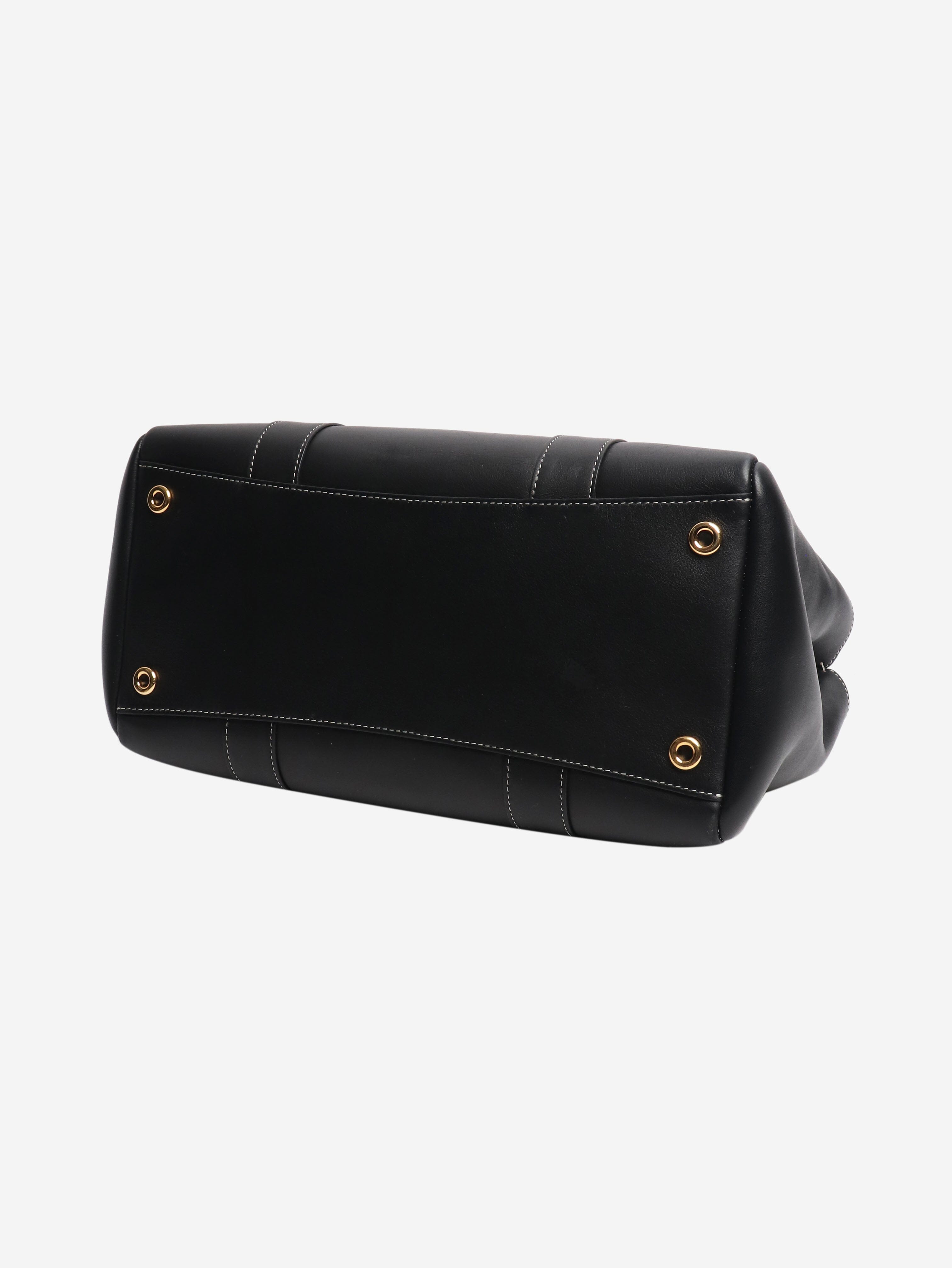 Black Loom 32 leather bag Bags Loro Piana 