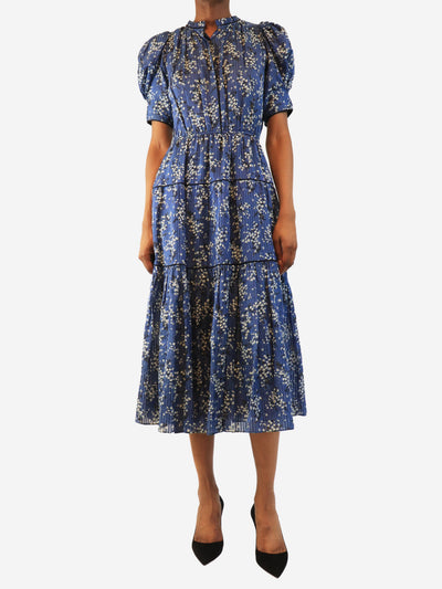 Blue floral midi dress - size UK 8 Dresses Ulla Johnson 