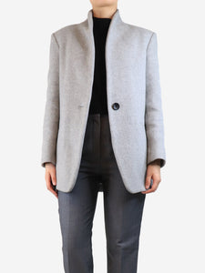 Isabel Marant Grey single button wool coat - UK 8