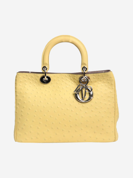 Yellow 2013 Diorissimo 2way bag in ostrich leather product image