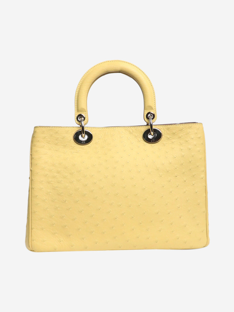 Yellow 2013 Diorissimo 2way bag in ostrich leather Shoulder bags Christian Dior 