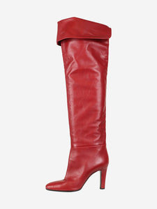 Saint Laurent Red leather over-the-knee boots - size EU 40