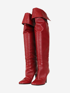 Saint Laurent Red leather over-the-knee boots - size EU 40