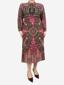 Etro Multicoloured printed mini dress - size UK 12