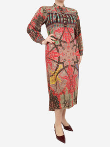 Etro Multi printed midi dress - size UK 12