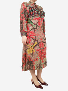 Etro Multi printed midi dress - size UK 12