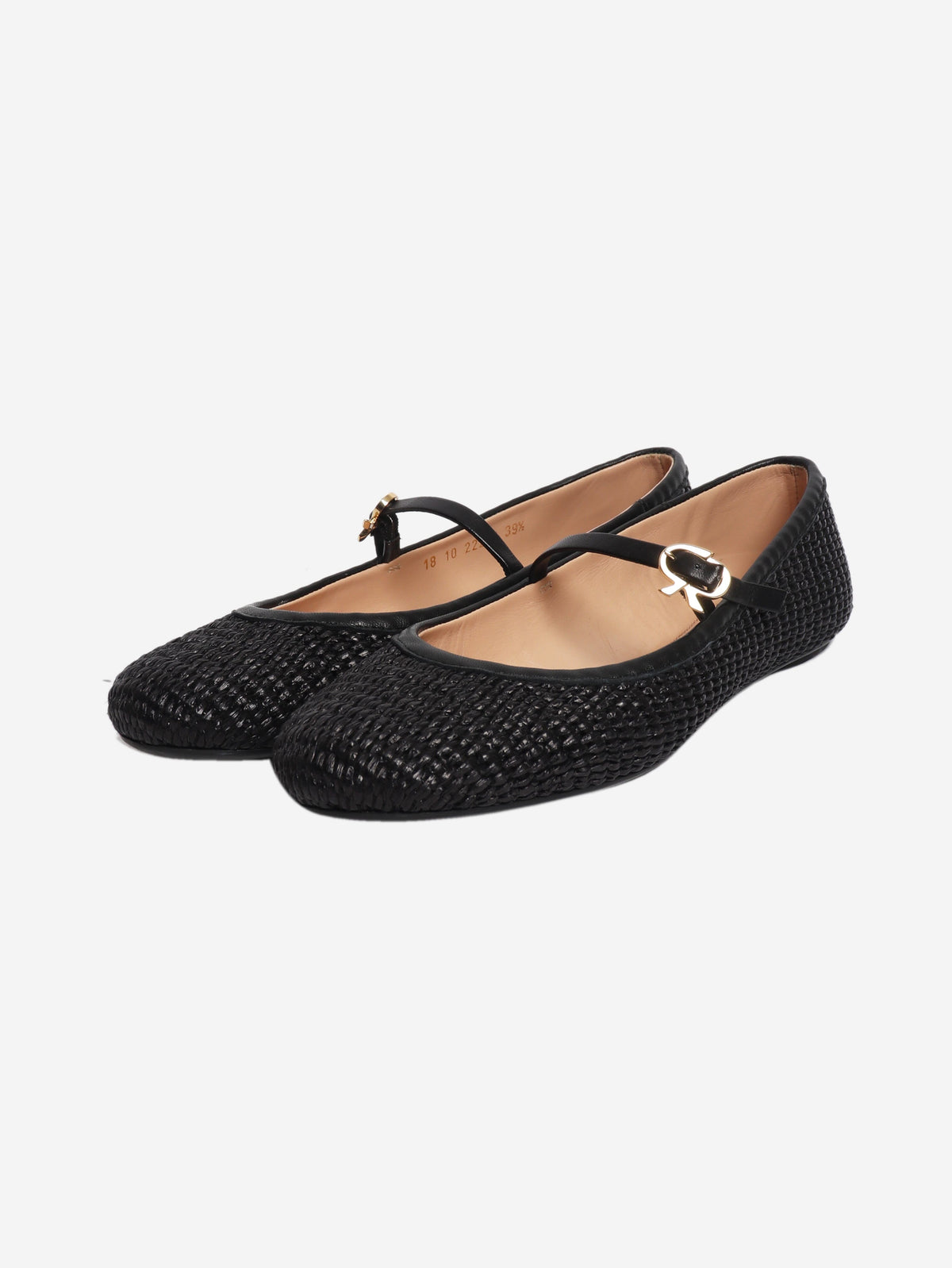 Raffia black ballet flats - size EU 39.5 (UK 6.5) Flat Shoes Gianvito Rossi 
