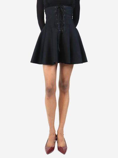 Black lace up skater skirt - size UK 6 Skirts Alaia 